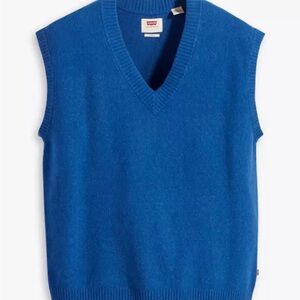 Levi's Men's V-Neck Blue Sweater Vest